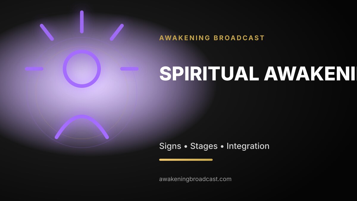 Spiritual awakening signs and stages, with grounded practices for integration.